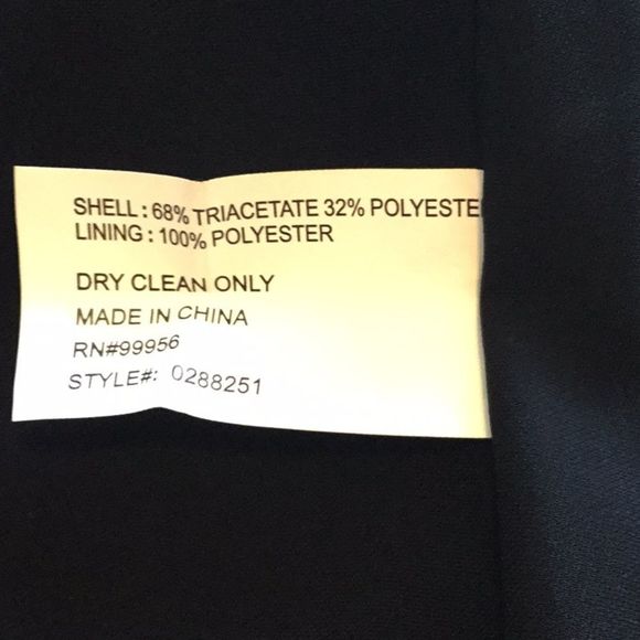 Shoshanna Black And Navy Crepe One-Shoulder - Picture 9 of 9